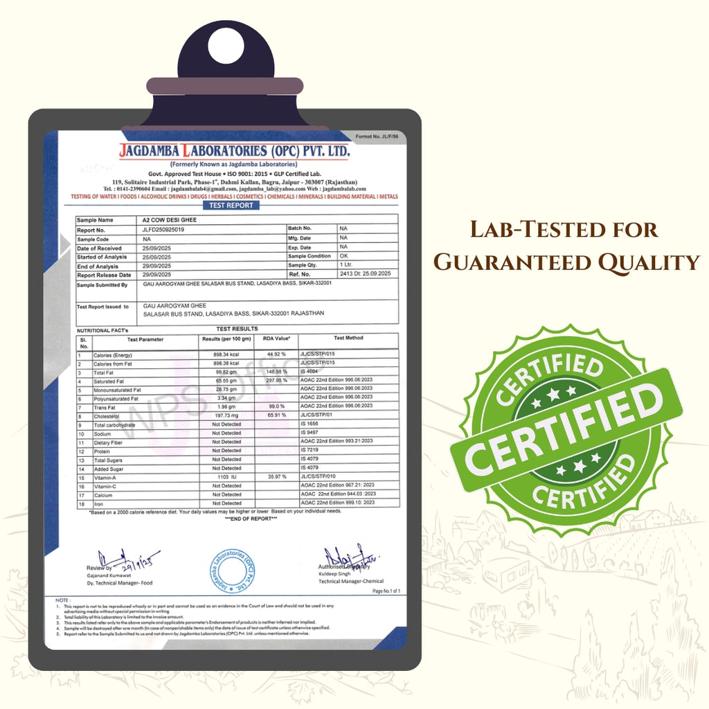 Pure Bilona A2 Cow Desi Ghee